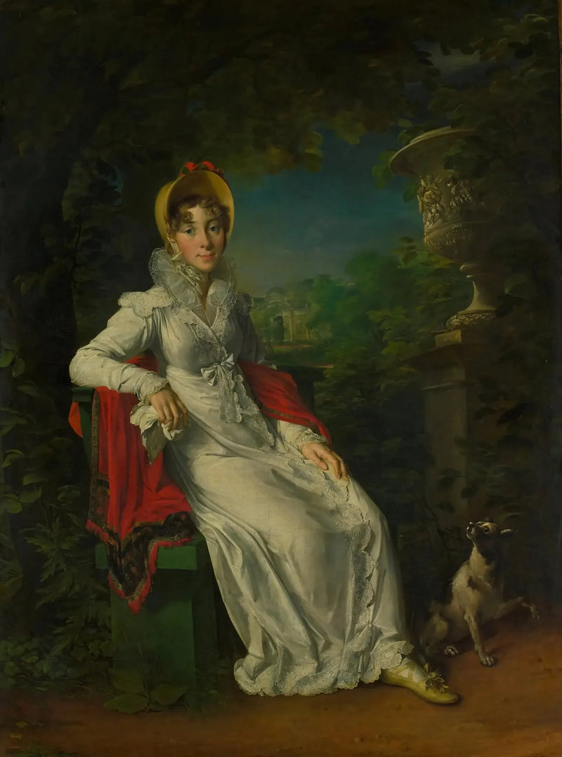 بورتريه لماري كارولين فرديناند لويز دي نابولي، زوجة شارل فرديناند، دوق بيري، في حديقة باغاتيل في غابة بو نُول، باريس - فرانسوا جيرار