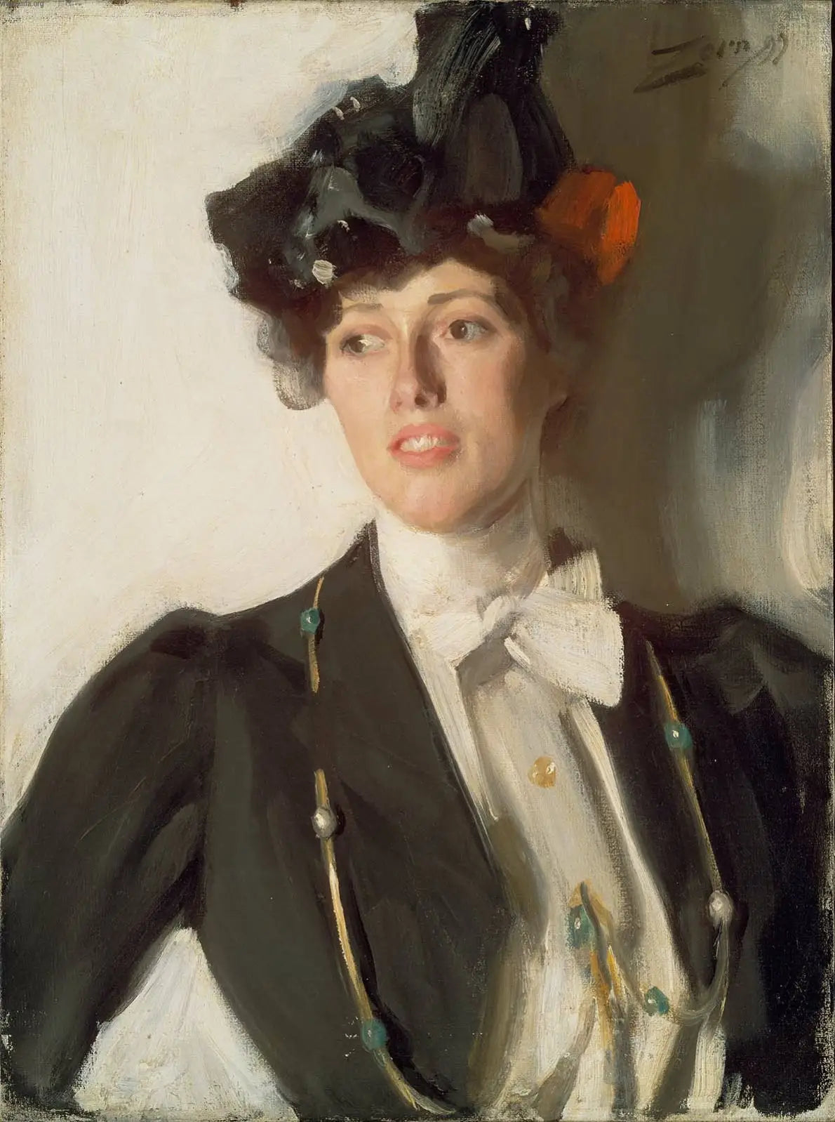 Portrait de Martha Dana - Anders Zorn image 1 copie de tableau peinte à la main