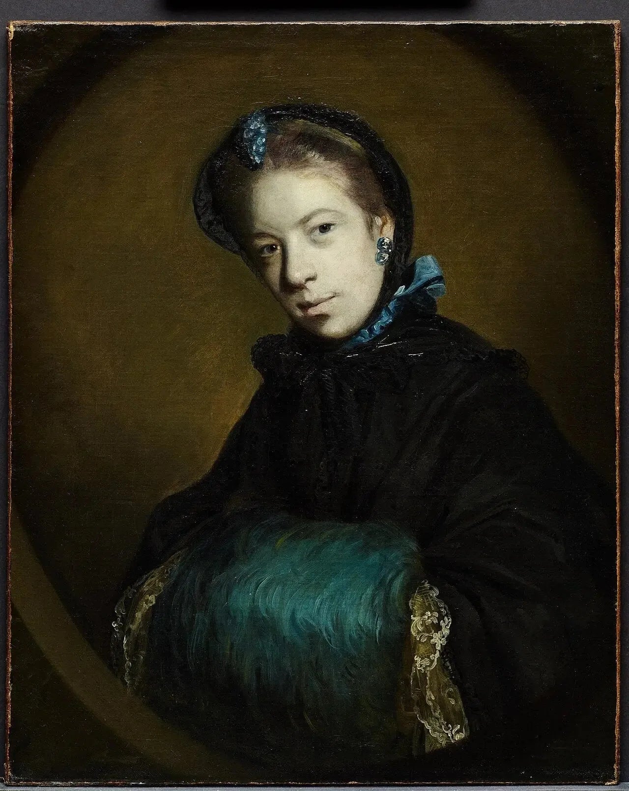 Portrait de Mlle Mary Pelham - Joshua Reynolds image 1 tableau peint à l’huile sur toile