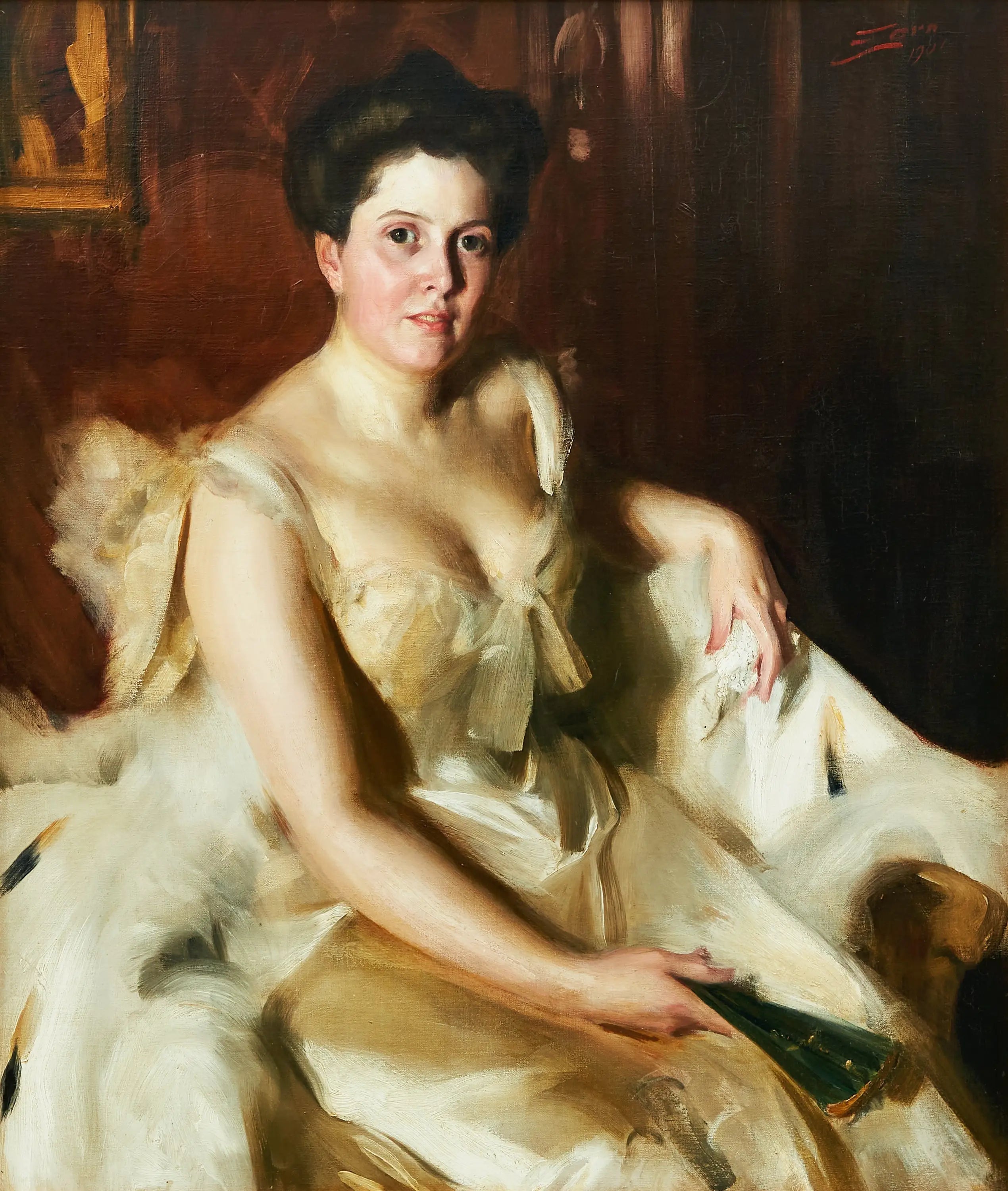 Portrait de Mme de Ver Warner - Anders Zorn image 1 reproduction artisanale de tableau