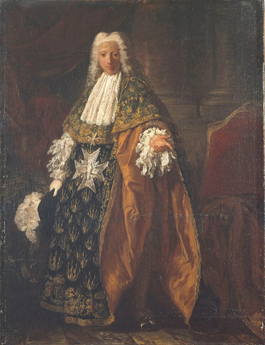 بورتريه لبول-إيبيولتيه دي بوفيلييه، دوق سان-أنيان (1684-1776)، مرتديًا زي فارس من رتبة روح القدس - بيير سوبلييراس