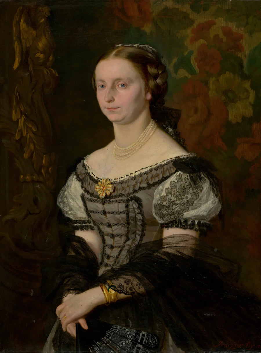Portrait de Terézia Ujházy (née Prissnitzová) - Gyula Benczúr