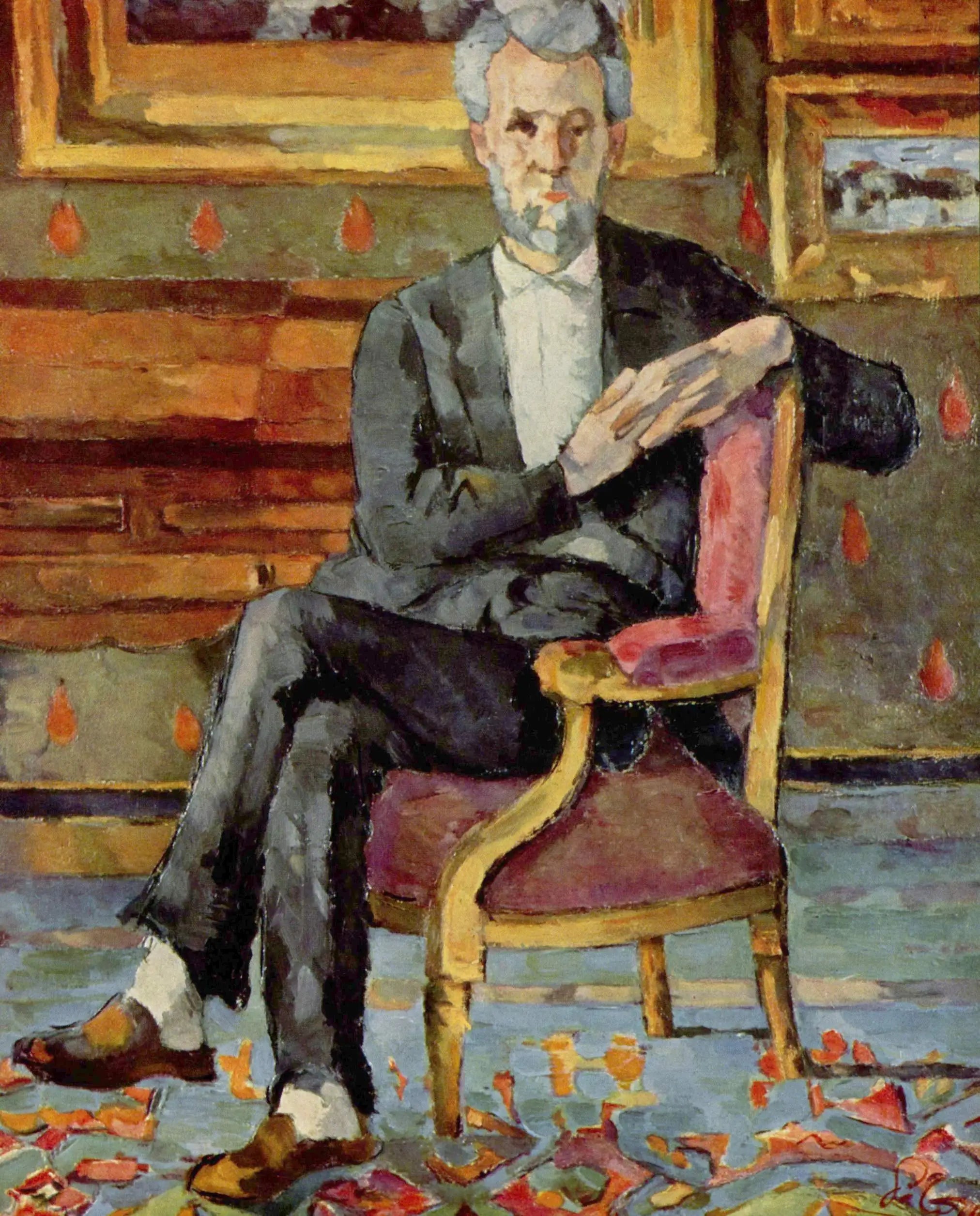 Reproduction du tableau « Portrait de Victor Chocquet assis - Paul Cézanne » par Alpha Reproduction en peinture à l’huile