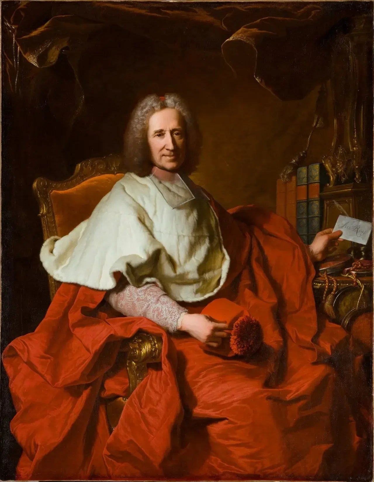 Portrait du cardinal Guillaume Dubois - Hyacinthe Rigaud image 1 copie peinte à la main à l’huile