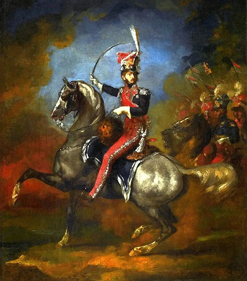 Portrait équestre de Wincenty Krasiński. - Théodore Géricault image 1 reproduction d’œuvre d’art à l’huile
