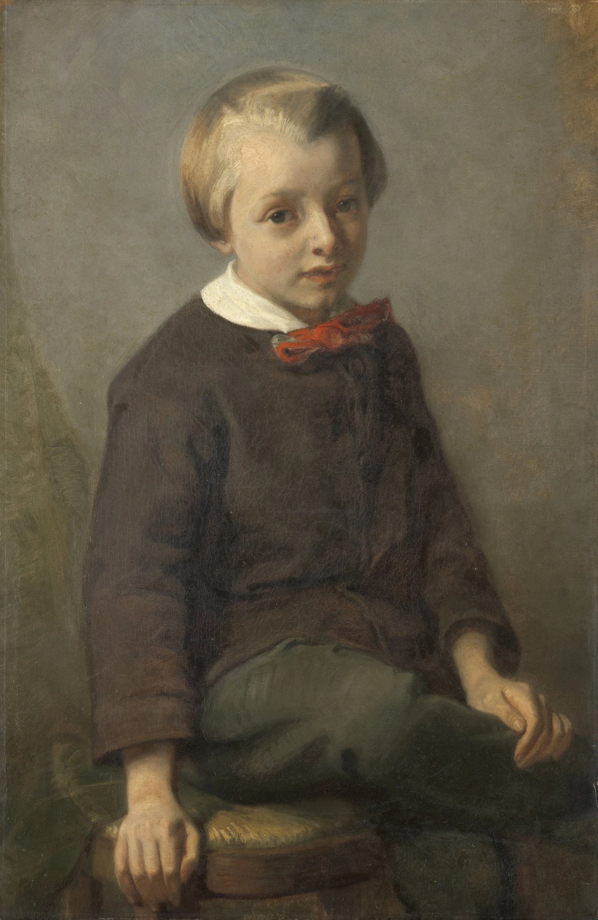 Portrait d'un garçon. - August Allebé