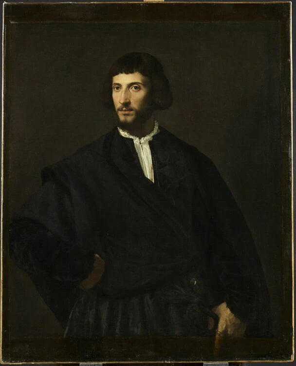 Portrait d'homme, main à la ceinture - Tiziano ou Titien