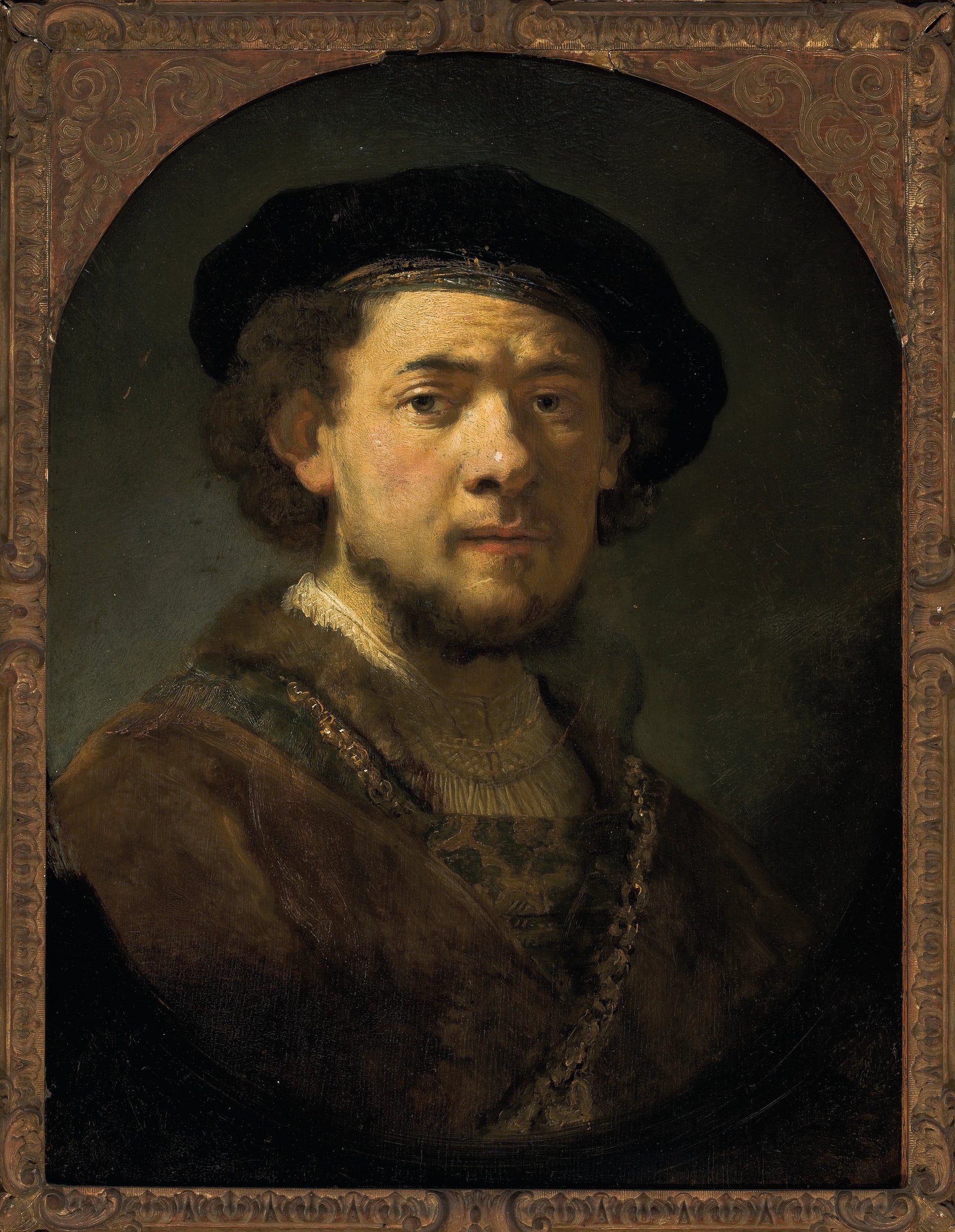Portrait d’un jeune homme à la chaîne d’or — Rembrandt et atelier, vers 1635