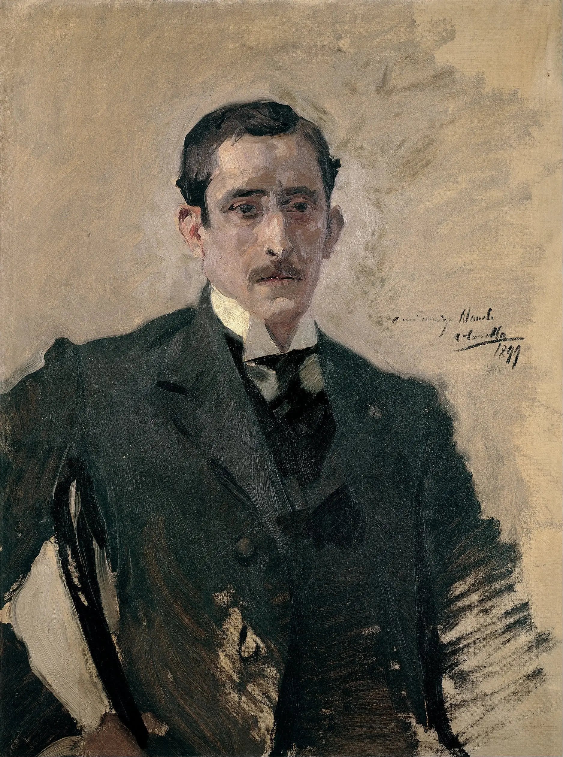 Reproduction du tableau « Portrait - Joaquín Sorolla » par Alpha Reproduction en peinture à l’huile