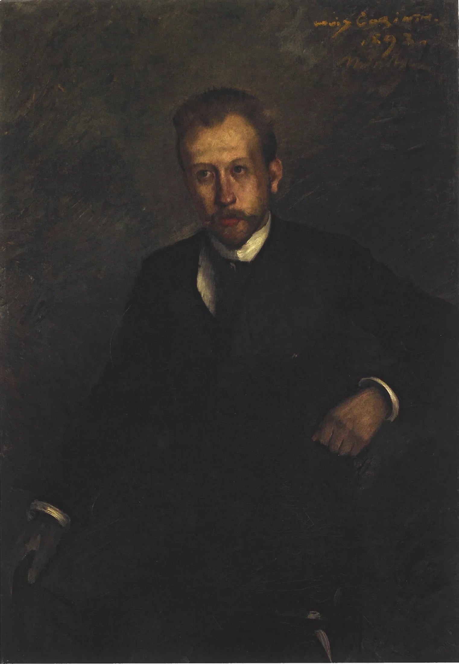 Porträt des Lehrers Carl Bolhoevener, Paullus genannt - Lovis Corinth image 1 reproduction artisanale de tableau