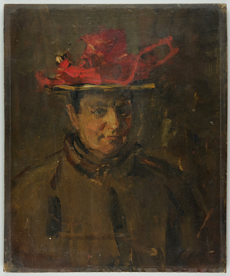 Portret van een vrouw met hoed - Isaac Israëls