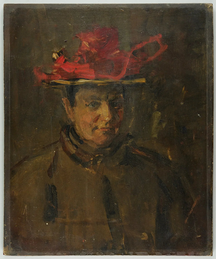 Portret van een vrouw met hoed - Isaac Israëls