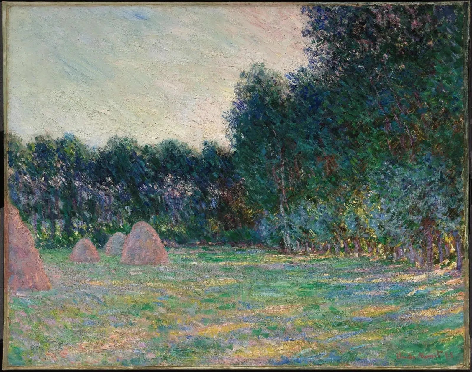 Prairie aux meules près de Giverny - Claude Monet image 1 copie peinte à la main à l’huile