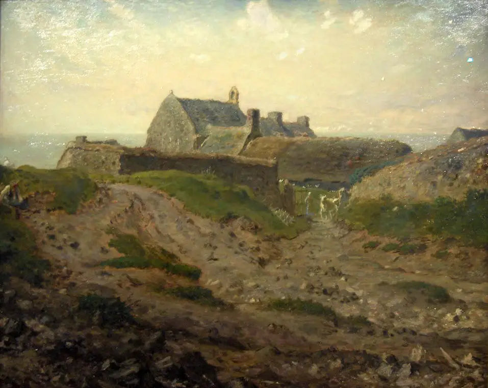 Prieuré de Vauville, Normandie - Jean-François Millet image 1 reproduction de peinture à l’huile