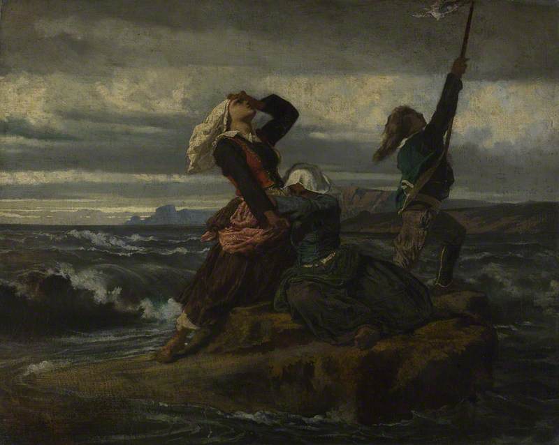 Pris au piège par la marée - Thomas Couture image 1 reproduction artisanale de tableau