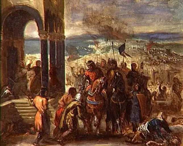 استيلاء القسطنطينية من قبل الصليبيين - يوجين ديلاكروا