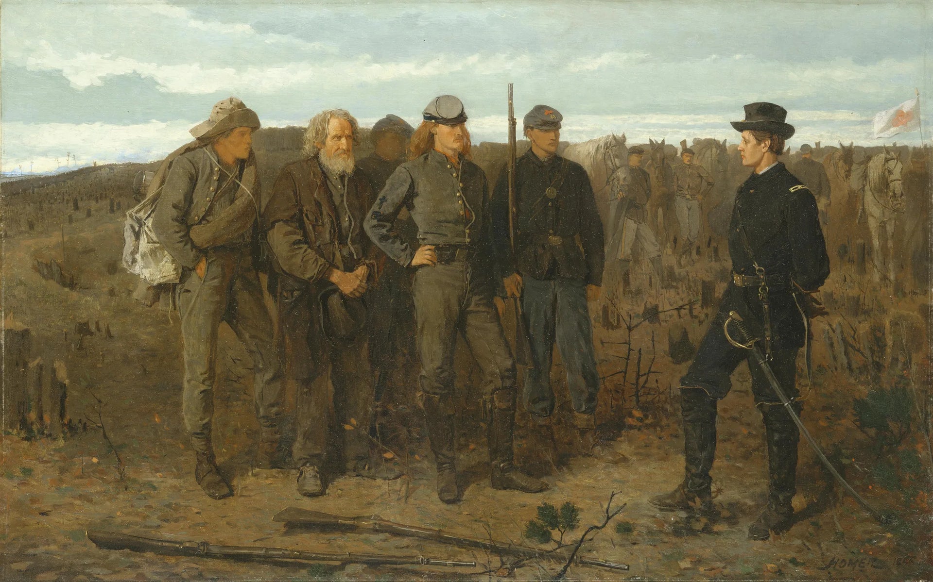 Prisonniers revenant du front - Winslow Homer image 1 tableau peint à l’huile sur toile
