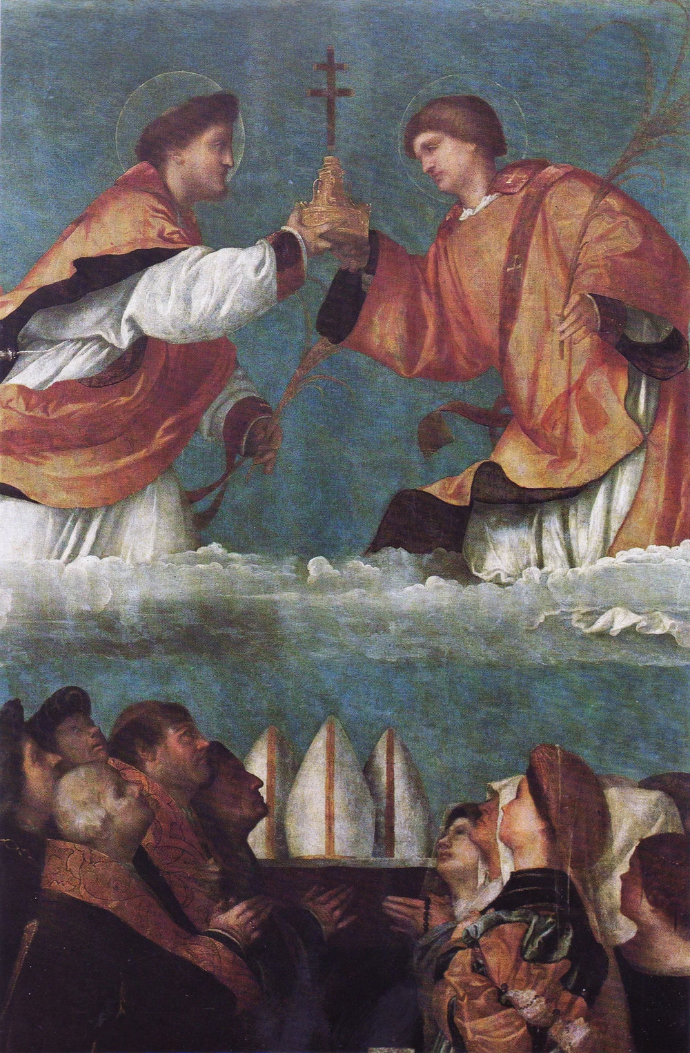 Procession de la Sainte Croix en messe - Alessandro Bonvicino image 1 reproduction d’œuvre d’art à l’huile