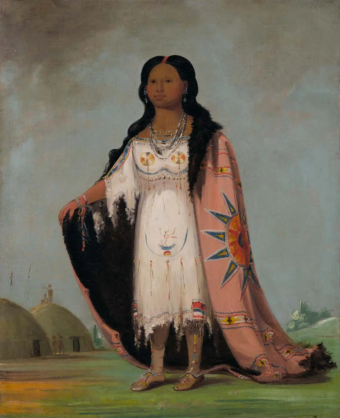 Pshán-shaw herbe parfumée fille de douze ans à la main sanglante - George Catlin - Alpha Reproduction