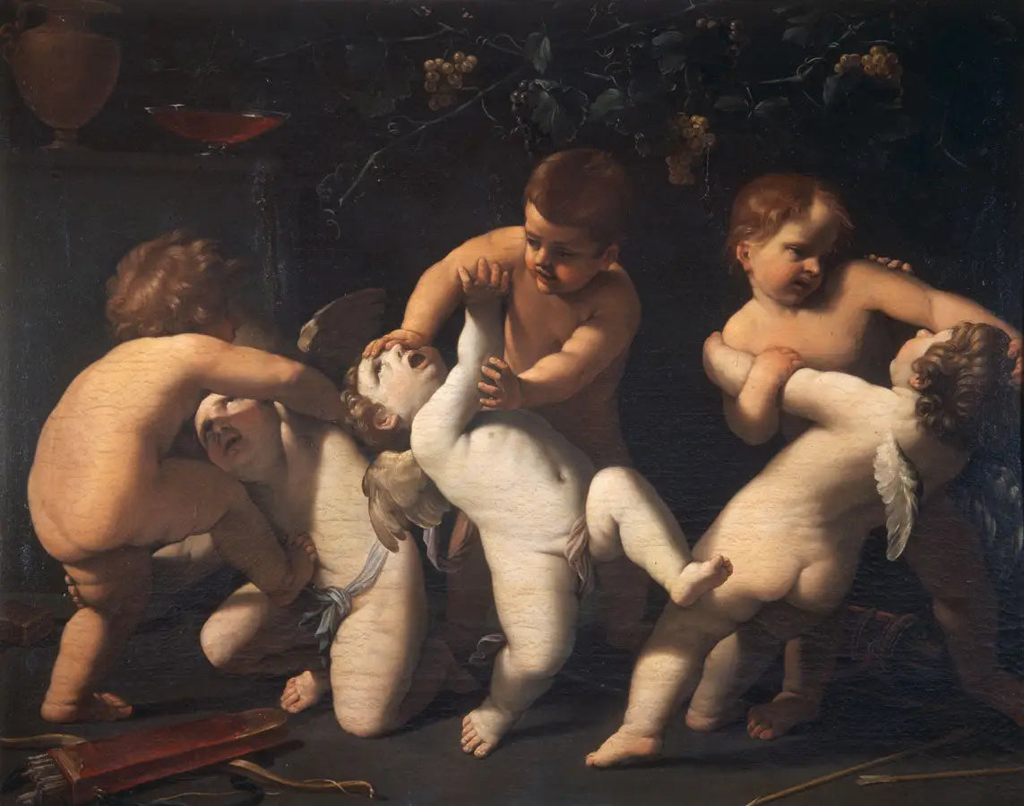 Putti combattants - Guido Reni image 1 reproduction d’œuvre d’art à l’huile