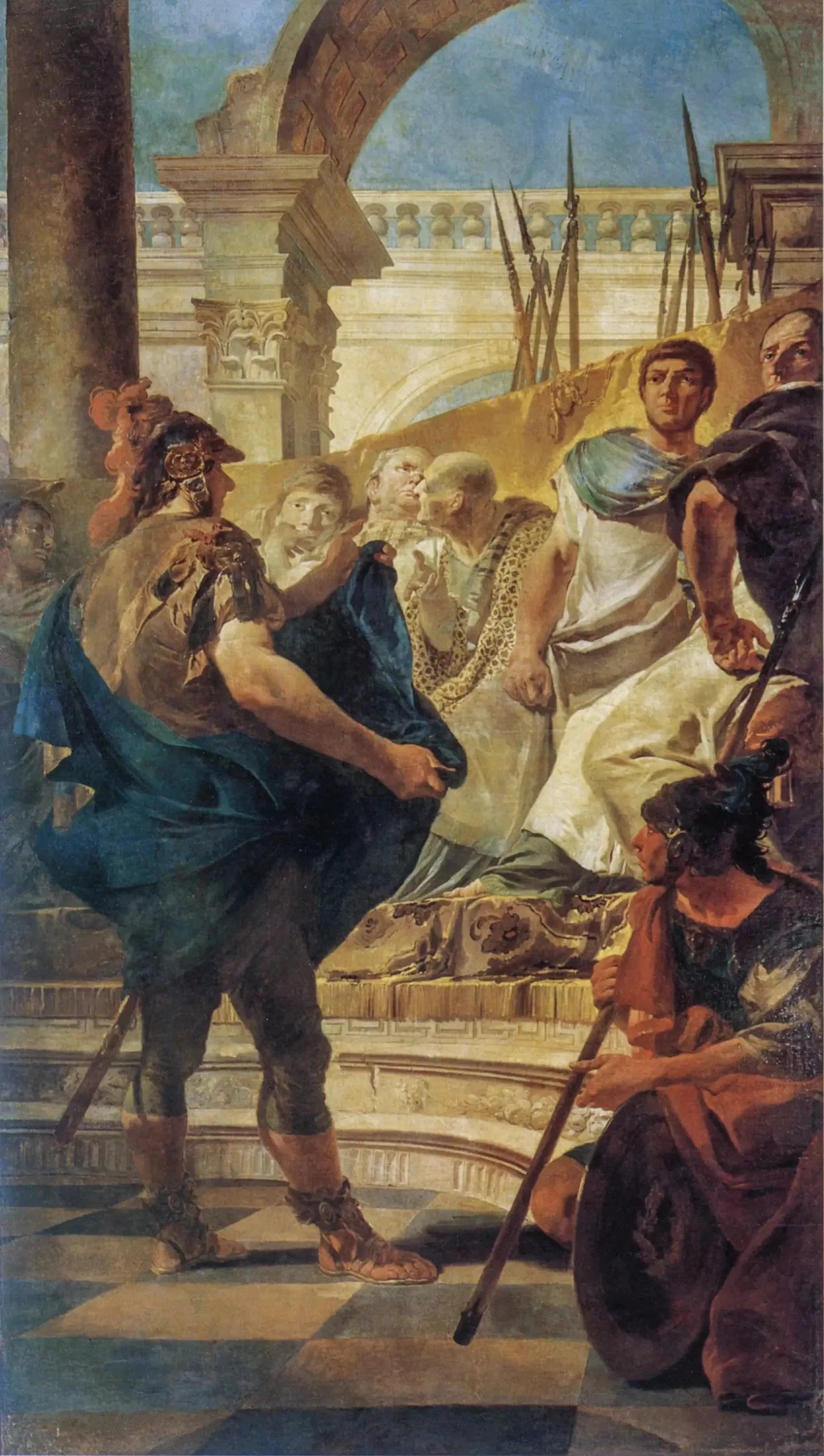 Quintus Fabius Maximus devant le Sénat de Carthage - Giovanni Battista Tiepolo image 1 copie de tableau peinte à la main