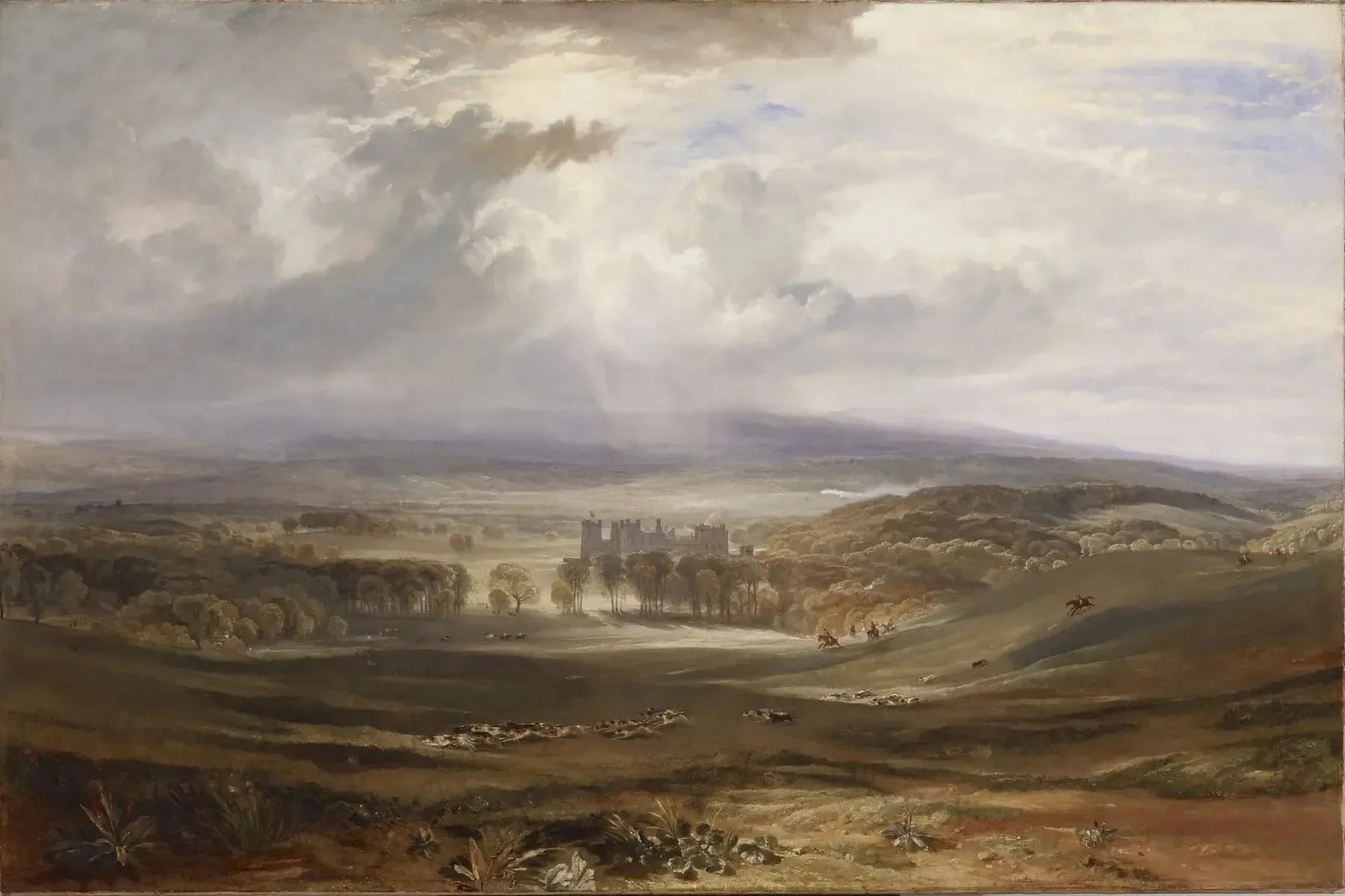 Raby Castle, the Seat of the Earl of Darlington - J. M. W. Turner image 1 reproduction artisanale de tableau