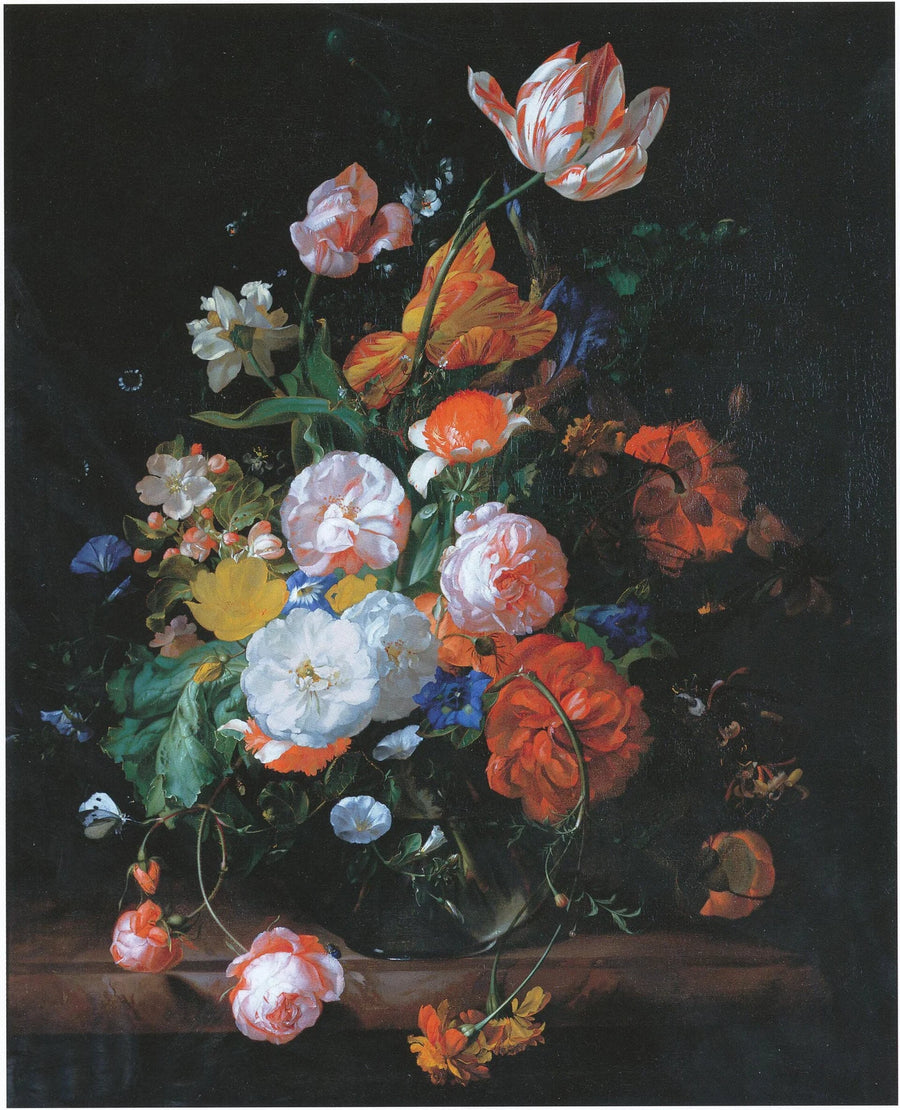 Fleurs dans un vase de verre — ancienne collection de Munich - Rachel Ruysch