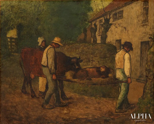 Ramener à la maison le veau né dans les champs - Jean-François Millet - Reproductions de tableaux et peintures haut de gamme