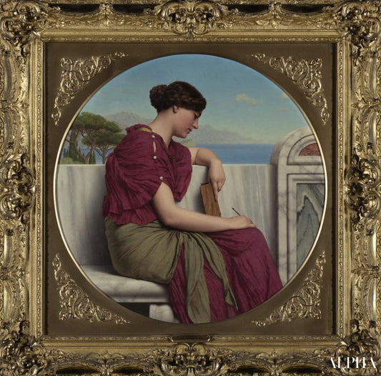 Réflexions - John William Godward - Reproductions de tableaux et peintures haut de gamme