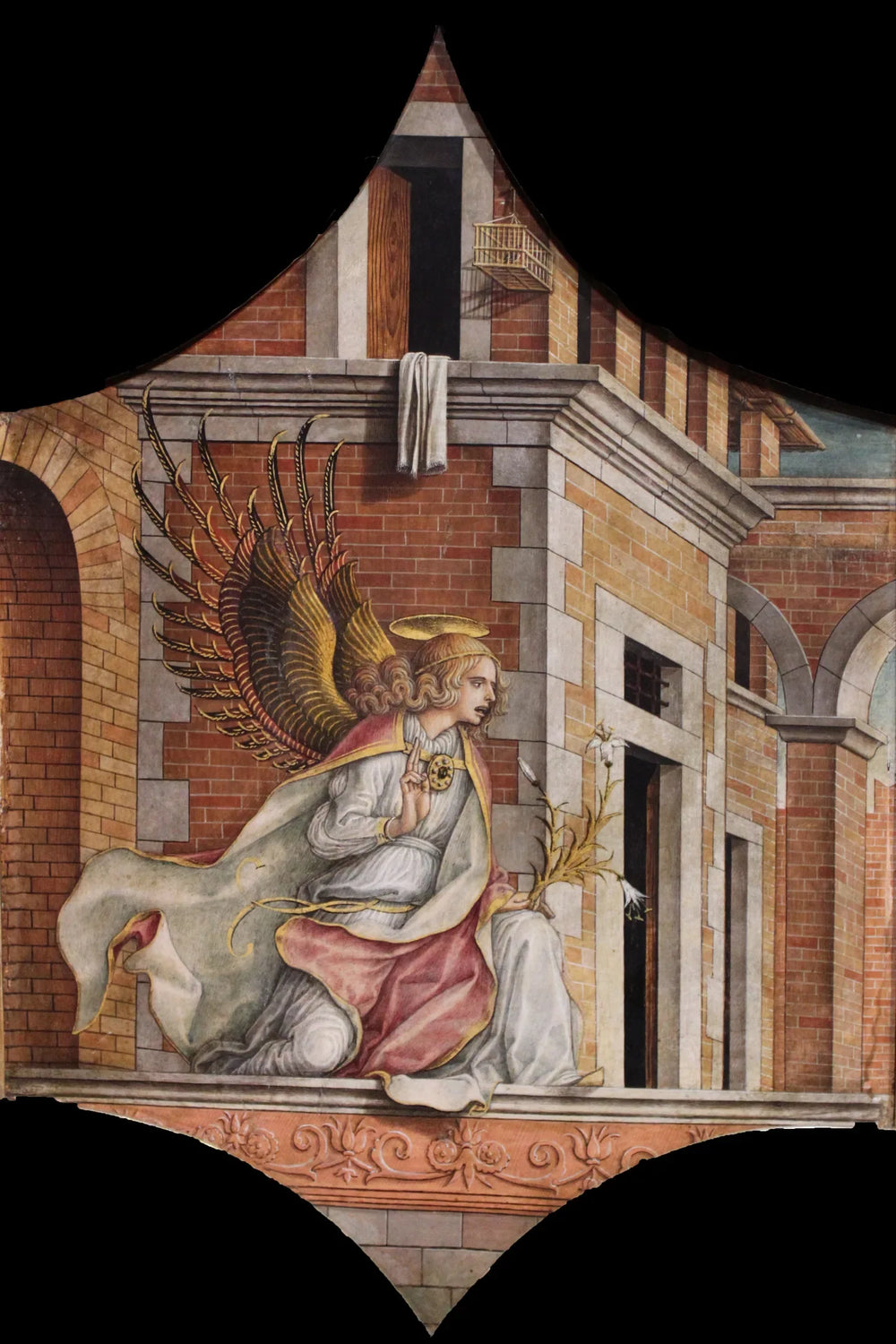 Retable de San Domenico : L'Ange de l'Annonciation - Carlo Crivelli image 1 copie de tableau peinte à la main