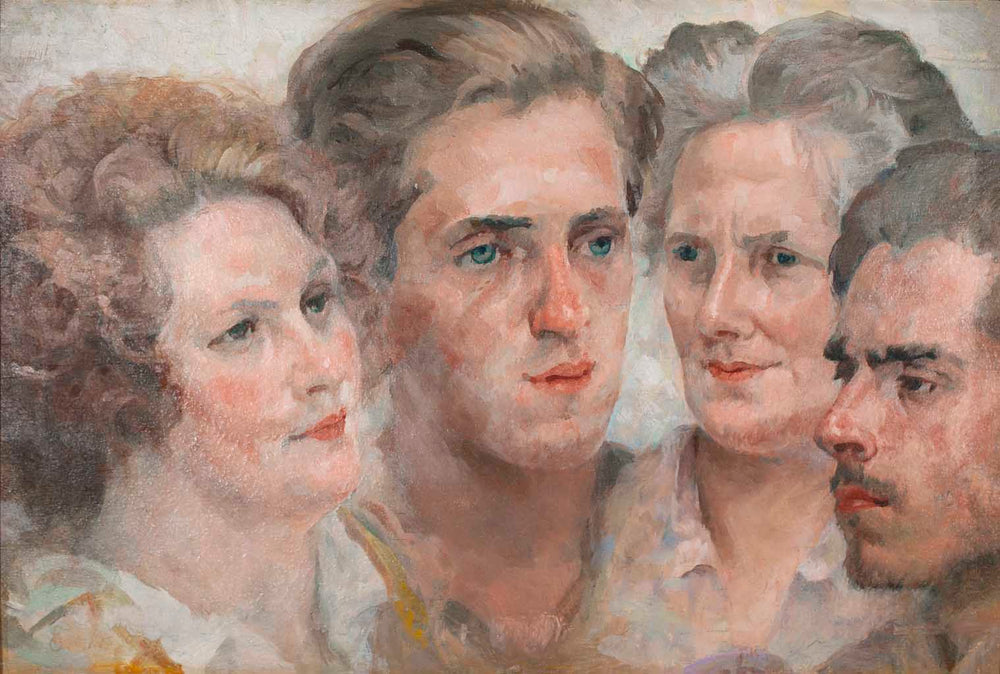 Retratos de família - Eliseu Visconti image 1 copie peinte à la main à l’huile