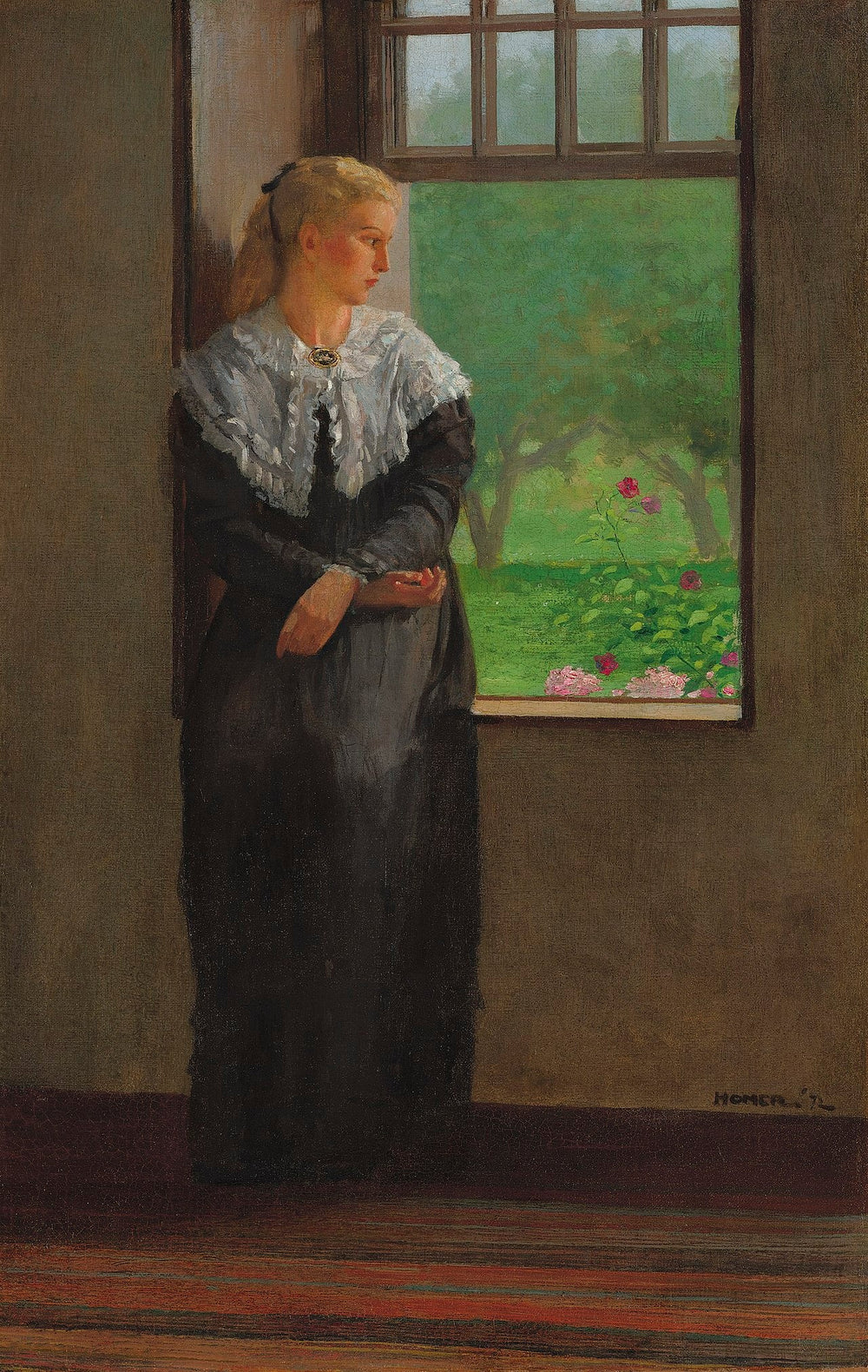 Rêverie - Winslow Homer image 1 copie de tableau peinte à la main