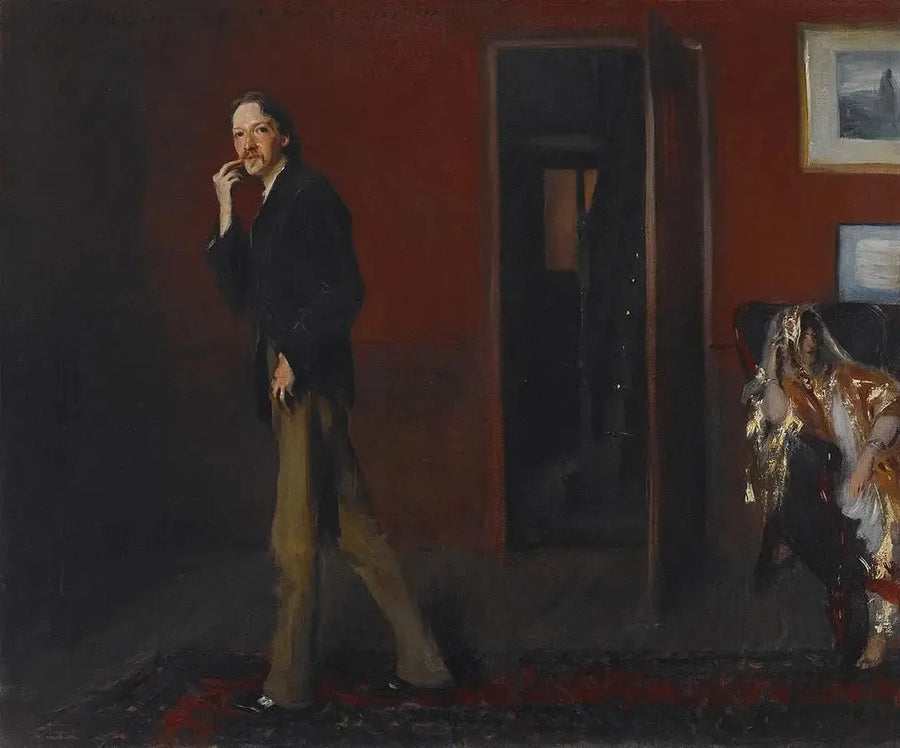 Robert Louis Stevenson et sa femme - John Singer Sargent image 1 copie peinte à la main à l’huile