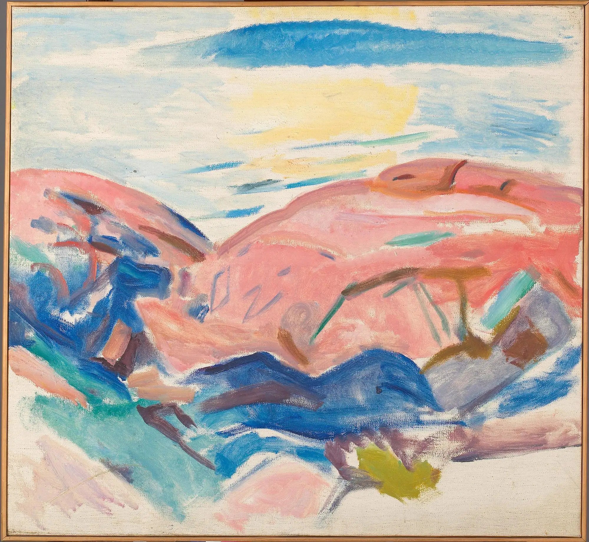 Reproduction du tableau « Rochers rouges - Edvard Munch » par Alpha Reproduction en peinture à l’huile
