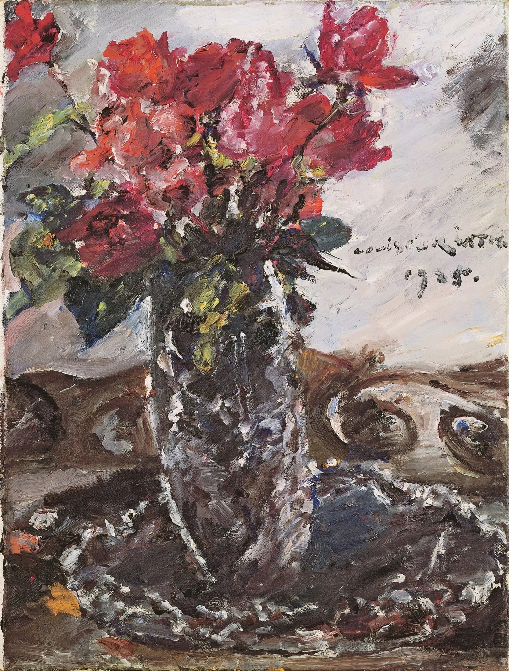 Rote Rosen - Lovis Corinth image 1 reproduction de peinture à l’huile