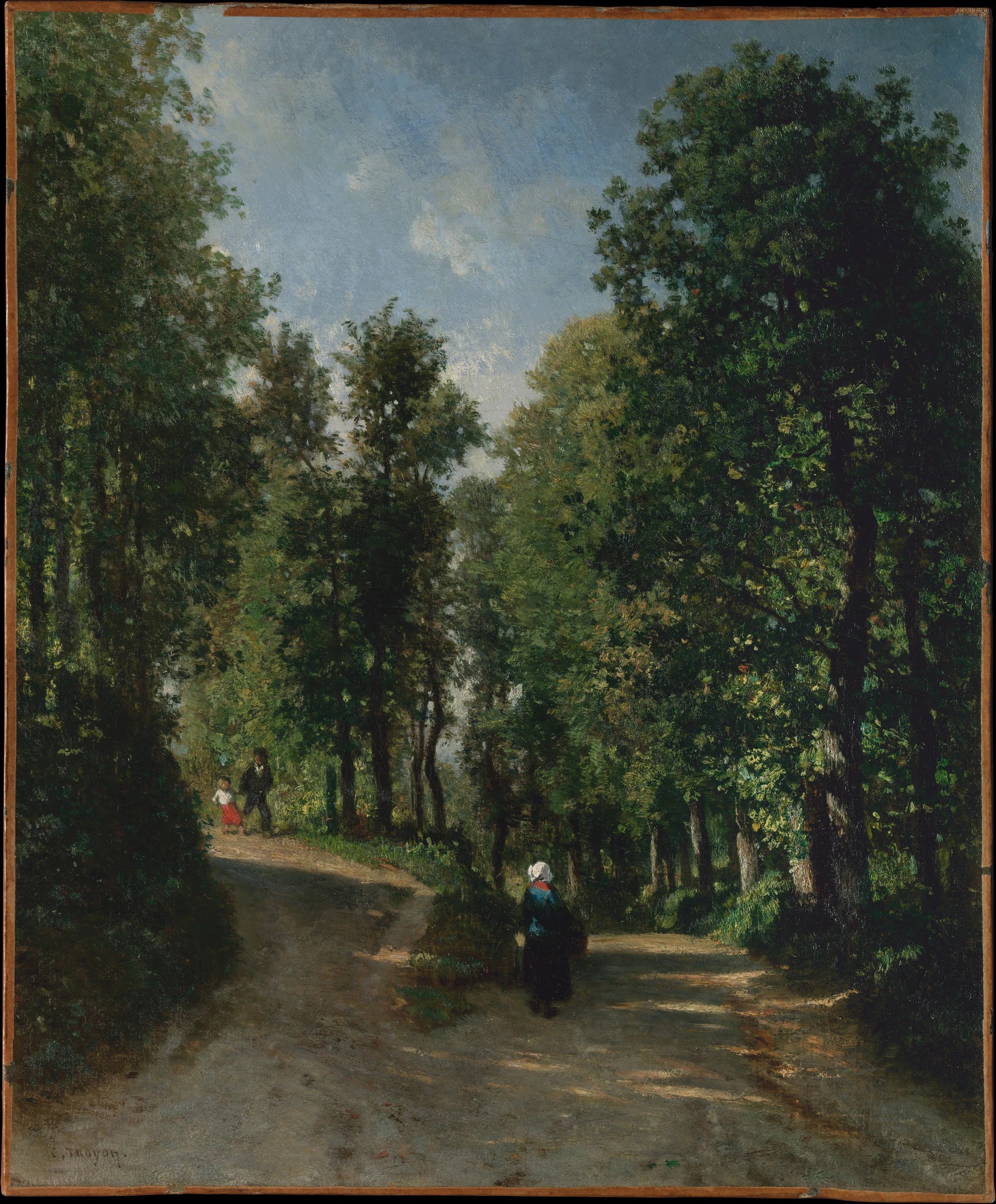 Route dans les bois - Constant Troyon