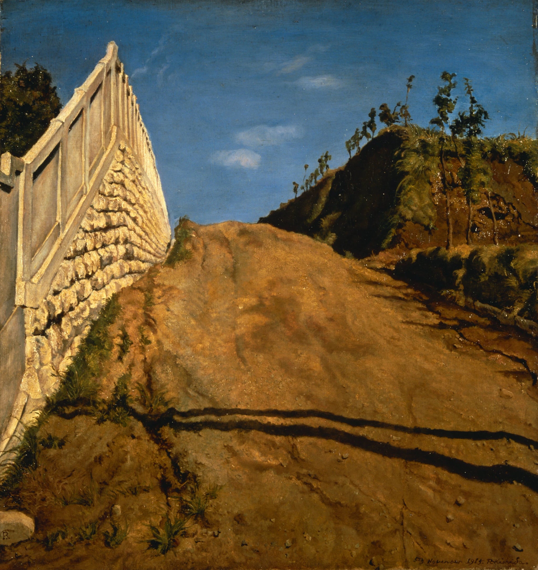 Route taillée dans la colline, Kishida Ryūsei, 1915