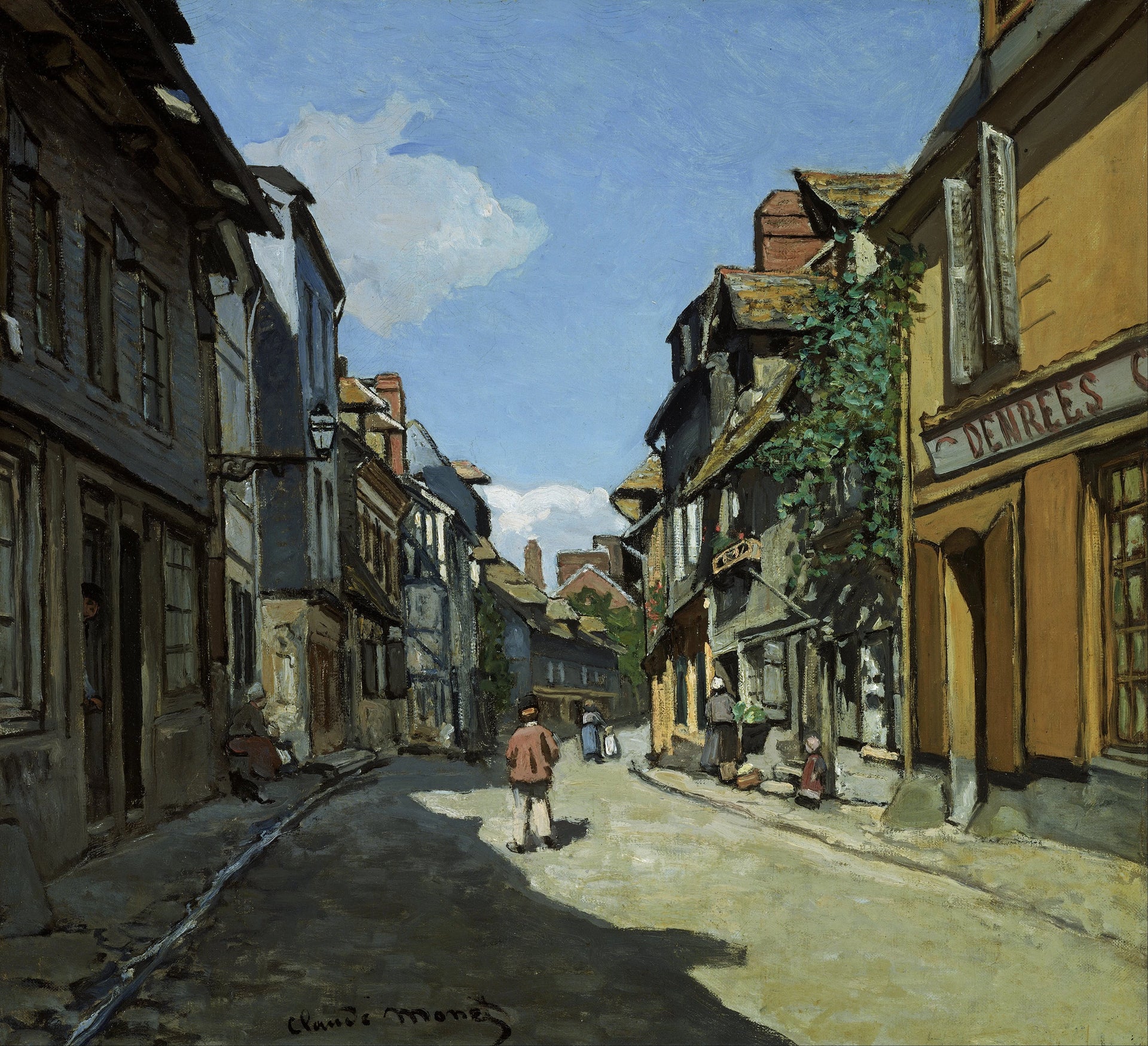 Rue de la Bavole à Honfleur W33 par Claude Monet, vers 1864, Museum of Fine Arts Boston