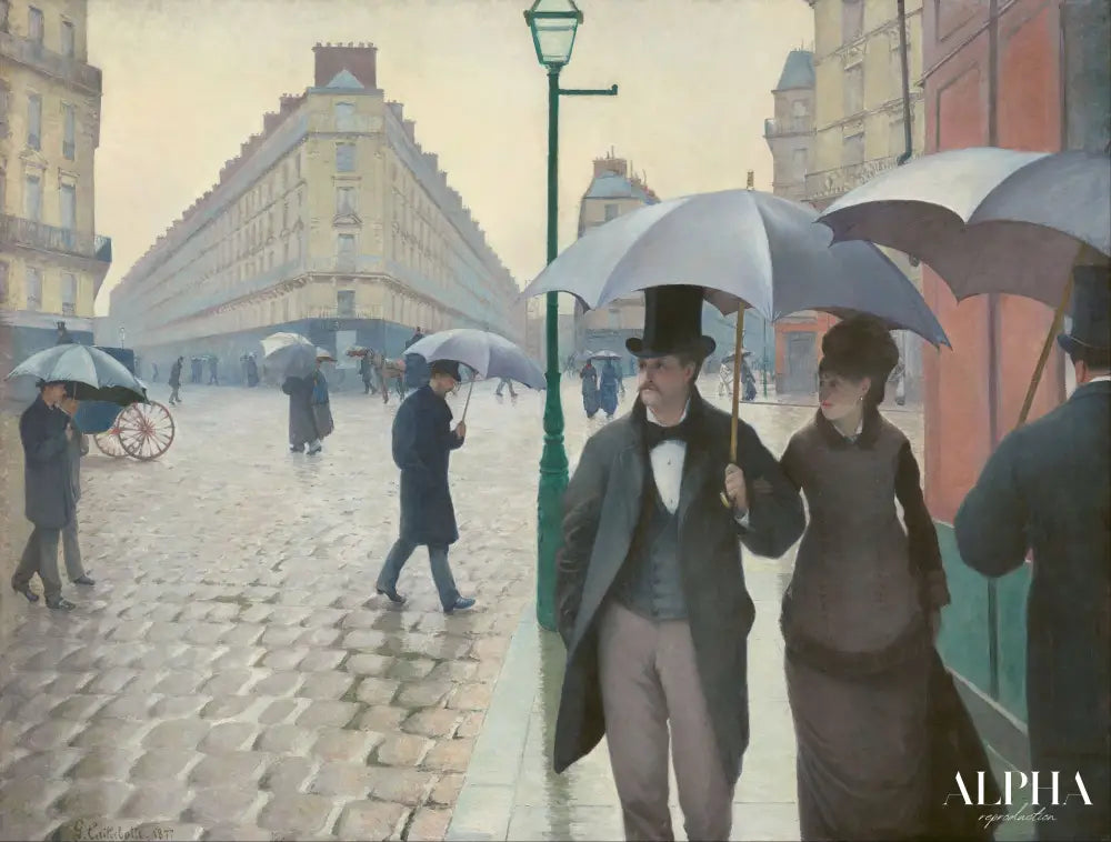 Rue de Paris, temps de pluie - Caillebotte - Reproductions de tableaux et peintures haut de gamme