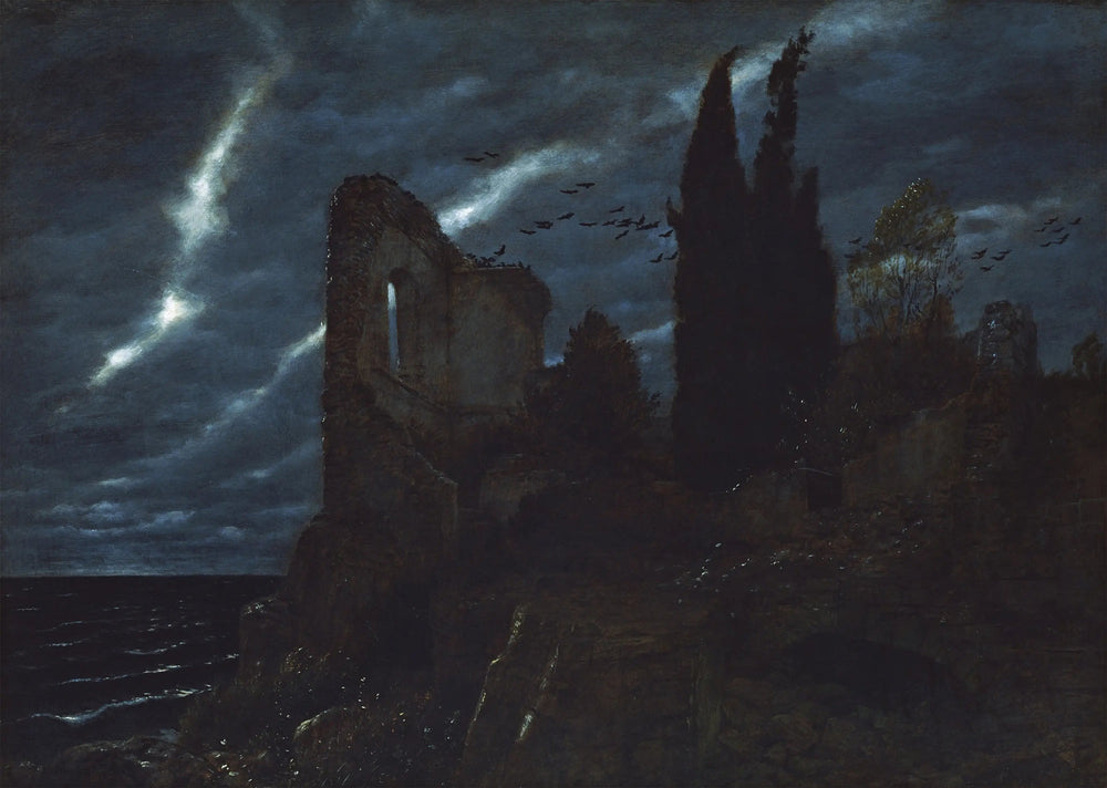 Ruines sur la côte - Arnold Böcklin image 1 reproduction réalisée par Alpha Reproduction
