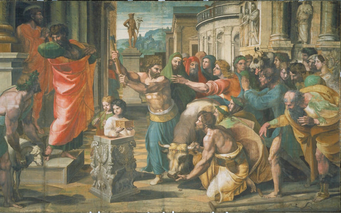 التضحية في لسترة، حوالي 1515-1516 - Raphaël