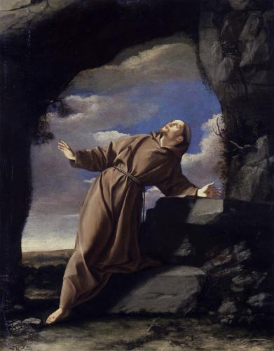 Saint François recevant les stigmates - Orazio Gentileschi image 1 reproduction artisanale de tableau