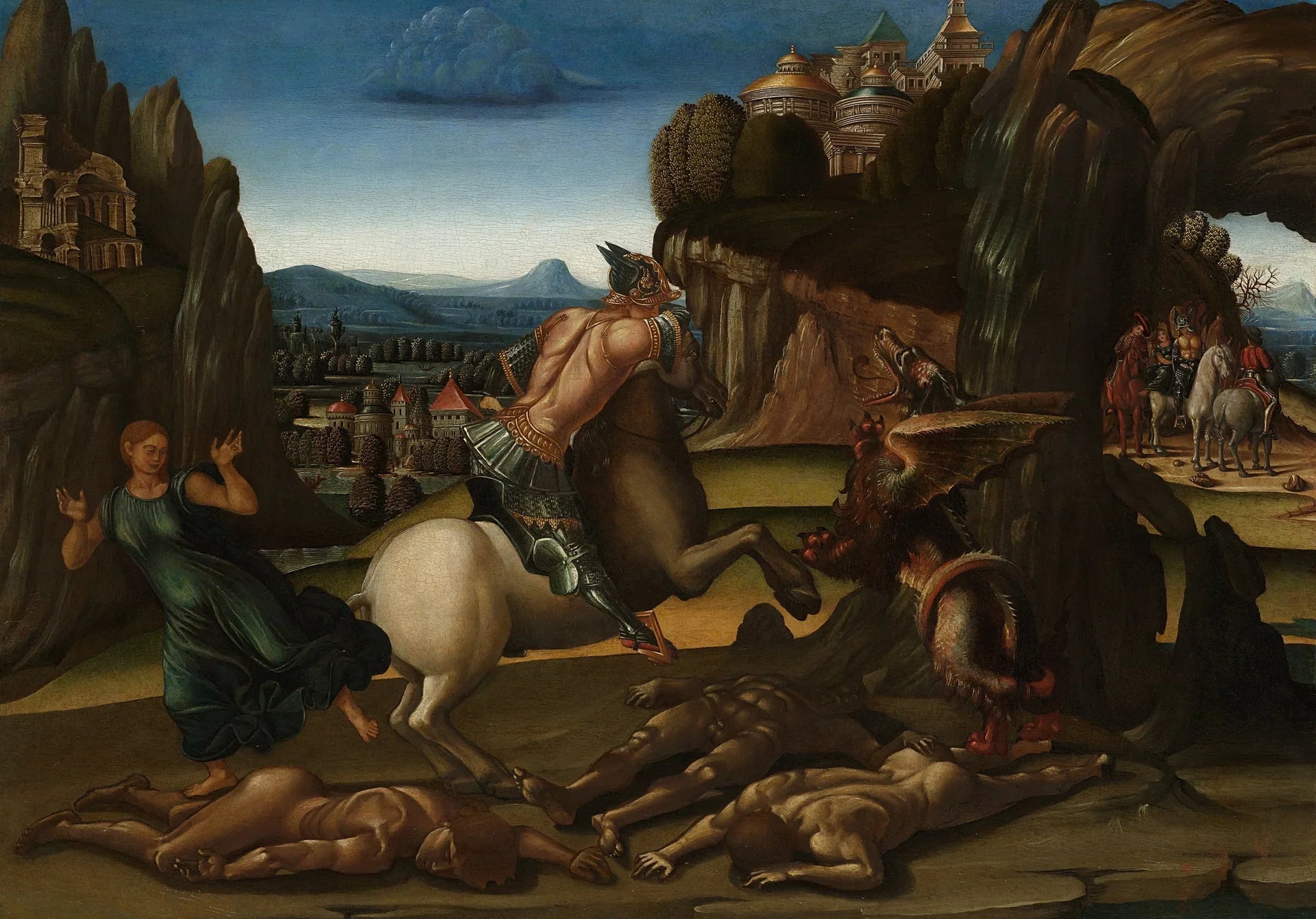 Saint Georges et le dragon - Luca Signorelli image 1 copie de tableau peinte à la main