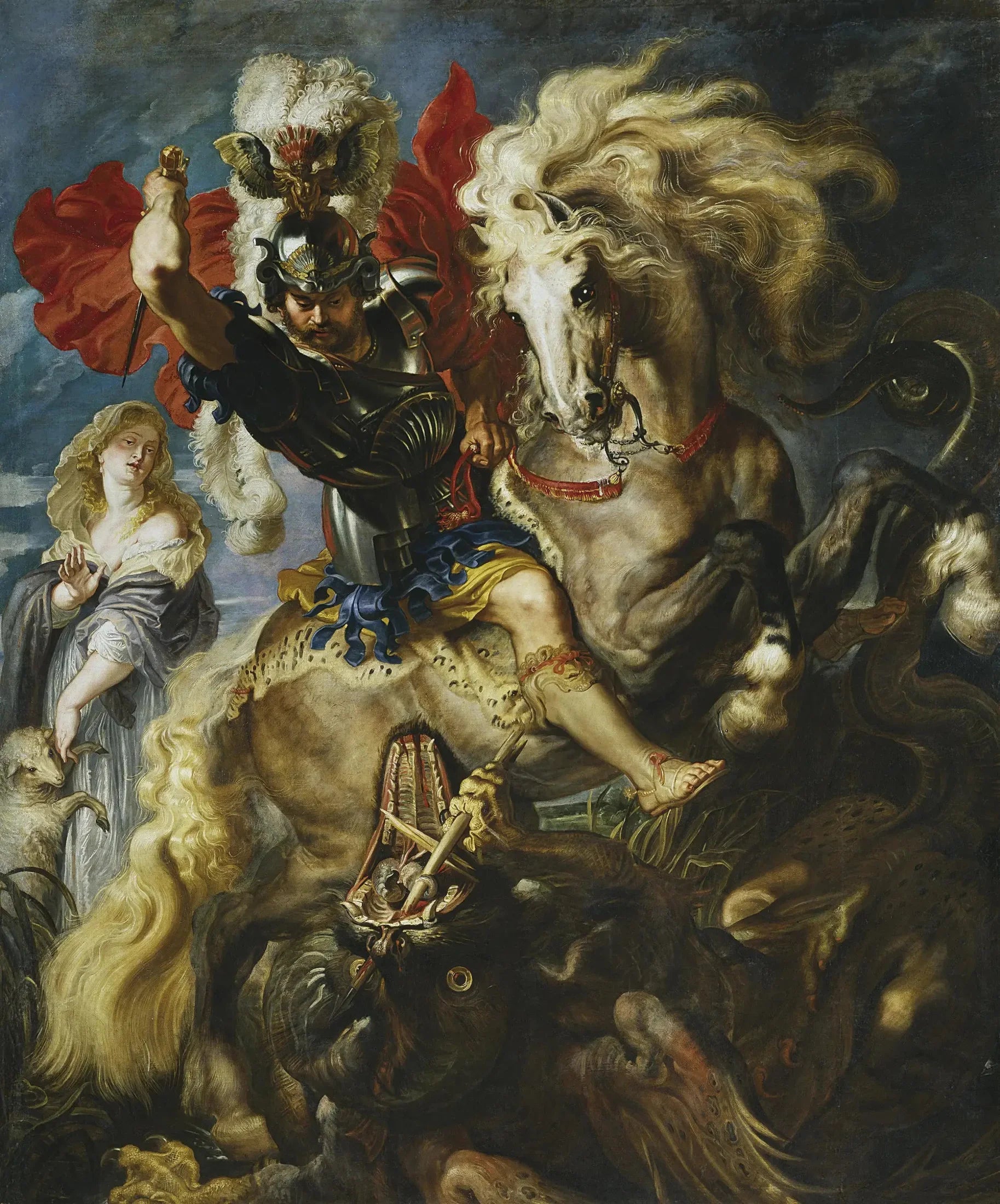 Saint Georges et le Dragon - Peter Paul Rubens image 1 copie de tableau peinte à la main