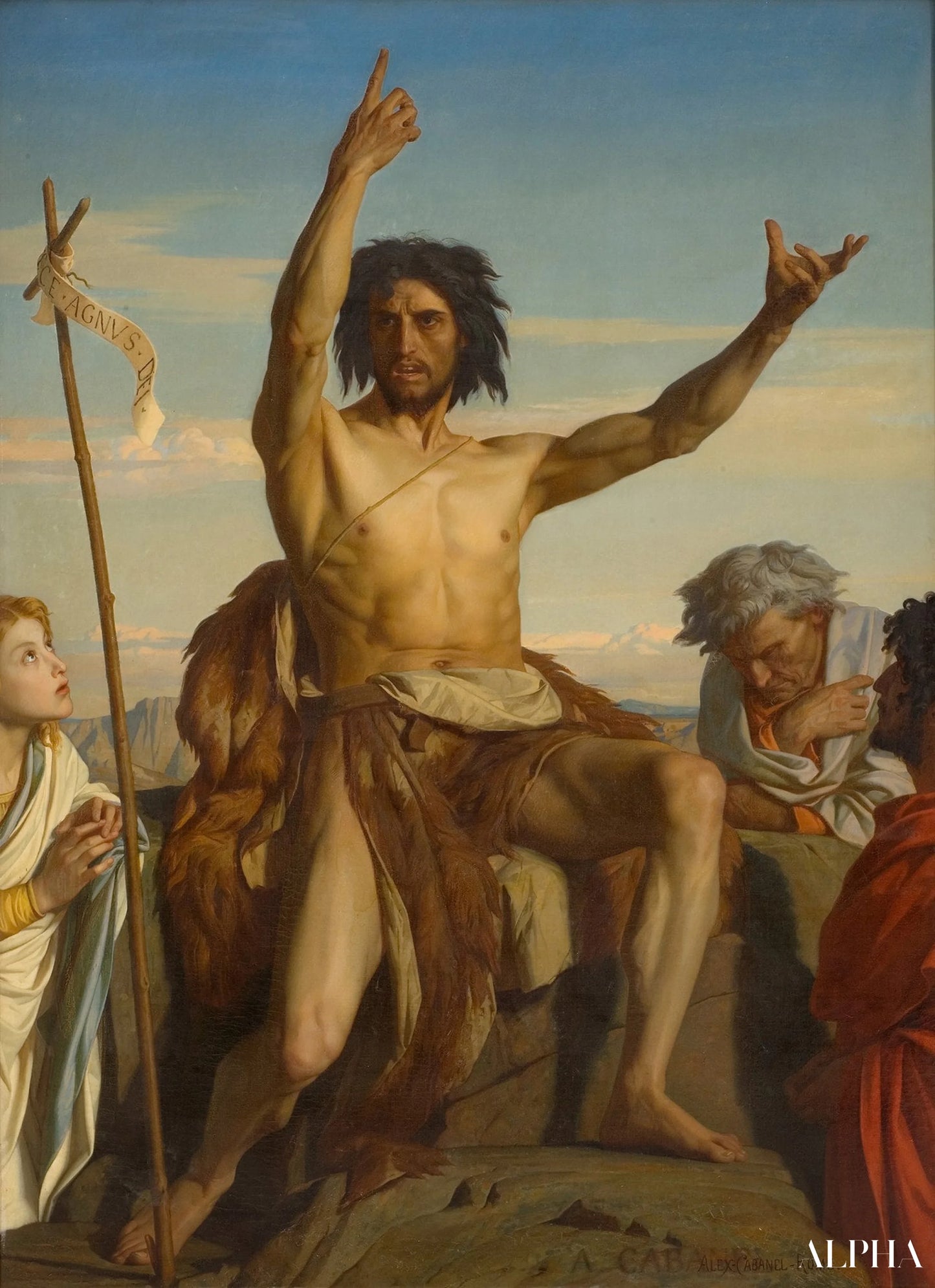 Reproduction du tableau « Saint-Jean-Baptiste - Alexandre Cabanel » par Alpha Reproduction en peinture à l’huile