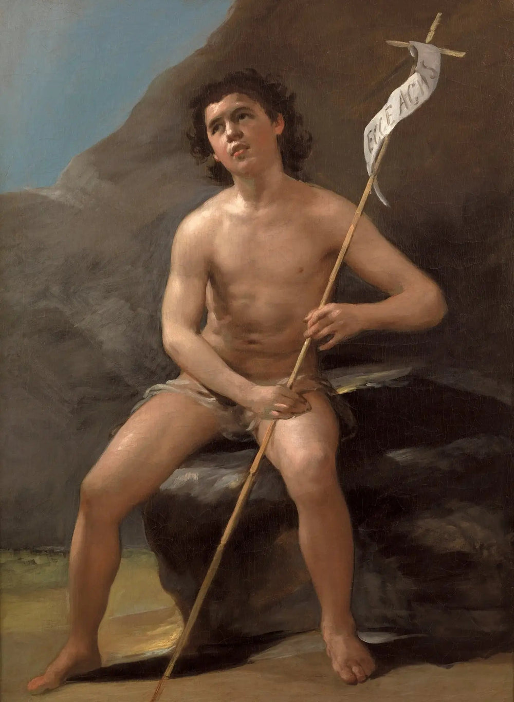 Reproduction du tableau « Saint Jean-Baptiste au désert - Francisco de Goya » par Alpha Reproduction en peinture à l’huile