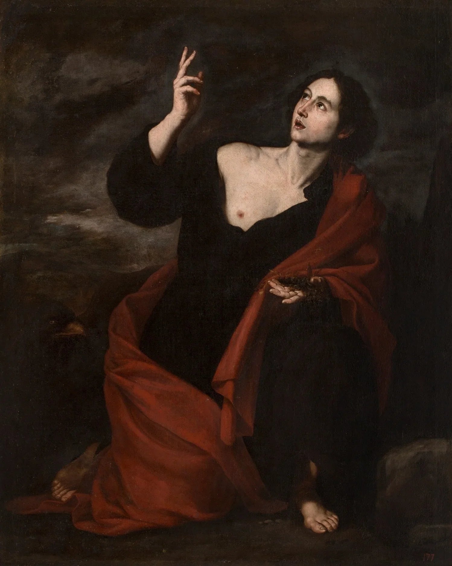 Saint Jean l'Évangéliste à Patmos - Jusepe de Ribera image 1 reproduction de peinture à l’huile
