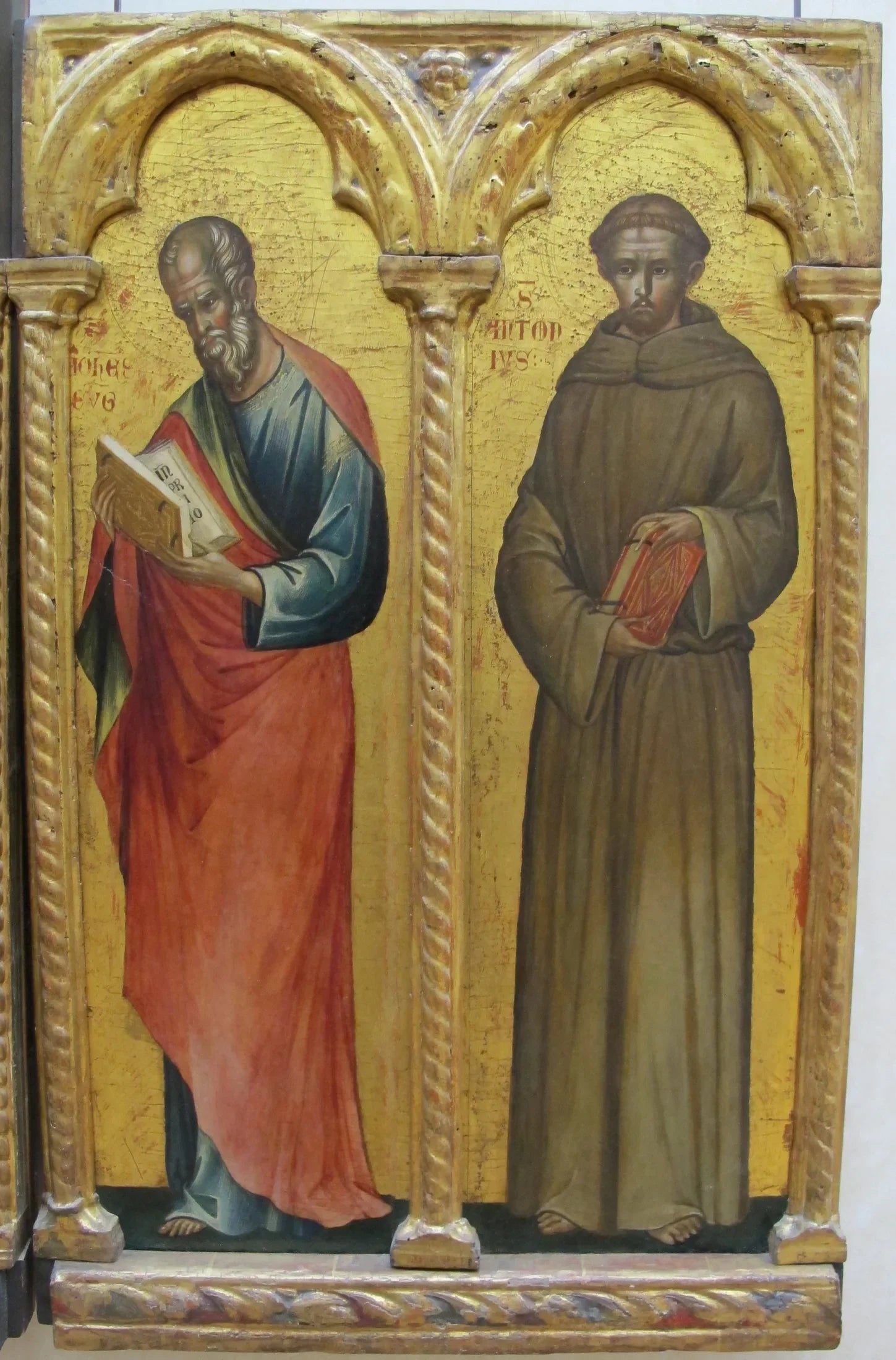 Saint Jean l'Evangéliste et saint Antoine de Padoue - Paolo Veneziano image 1 reproduction d’œuvre d’art à l’huile