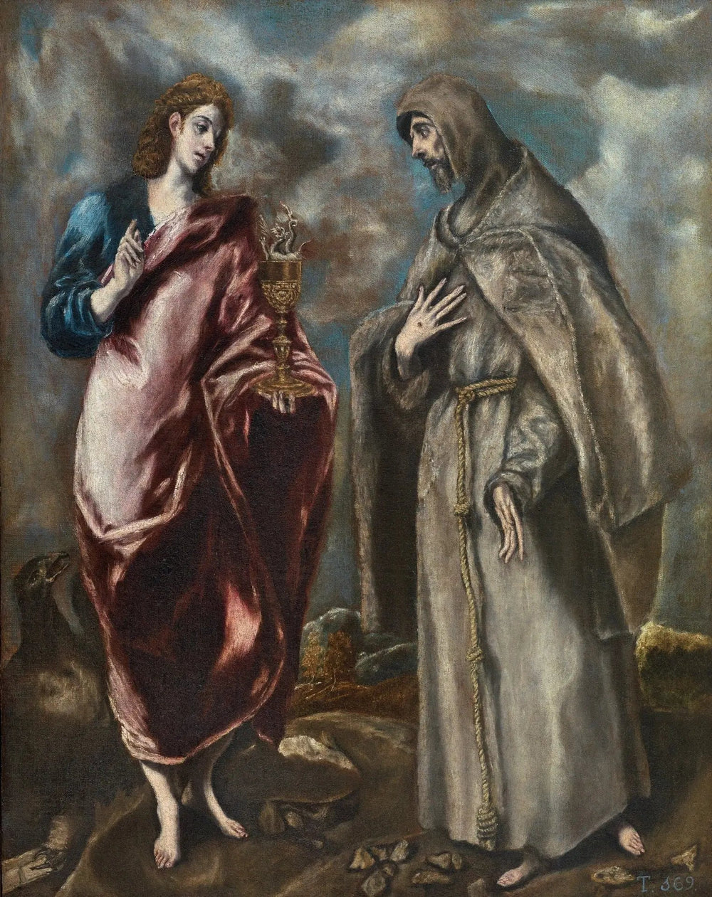 Saint Jean l'Évangéliste et Saint François d'Assise - El Greco image 1 copie de tableau peinte à la main