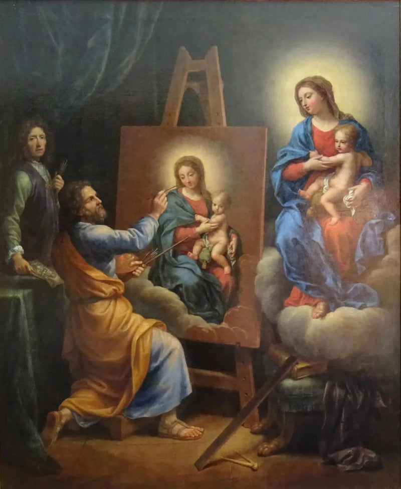 سانت لوك يرسم العذراء مع صورة ذاتية لمينار - بيير مينار
